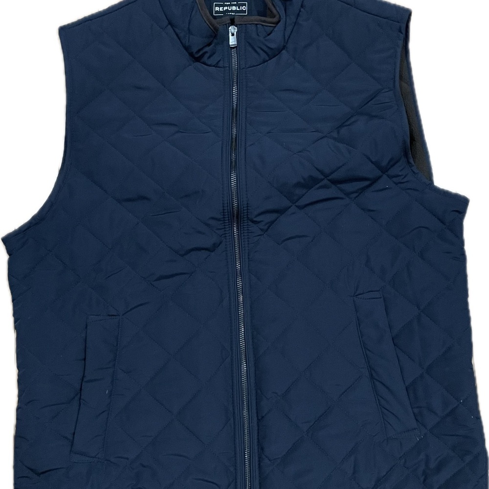 Men's Navy Quilted Vest